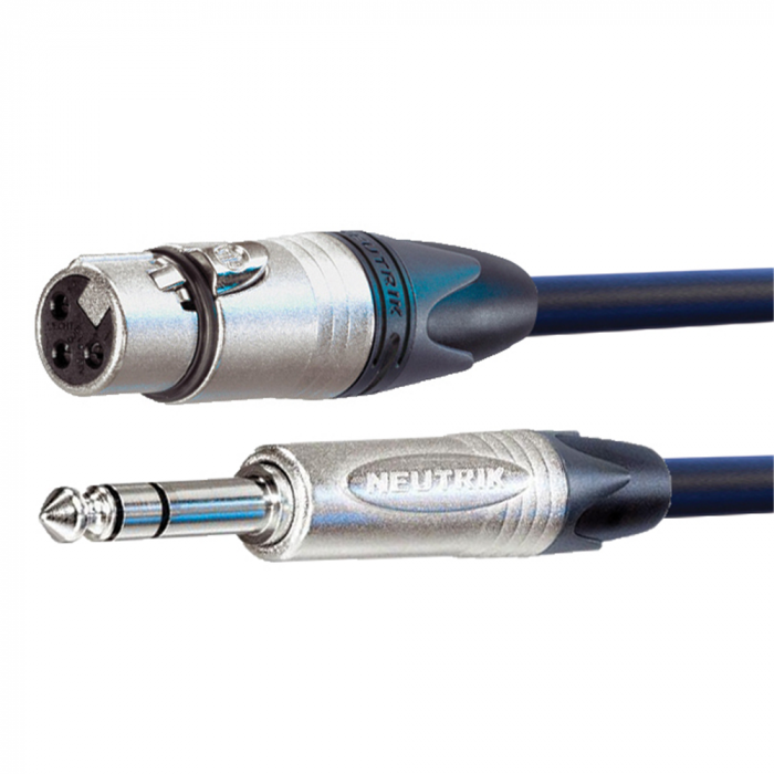 XLR Female plug to Stereo TRS Jack Plug 5 metre length