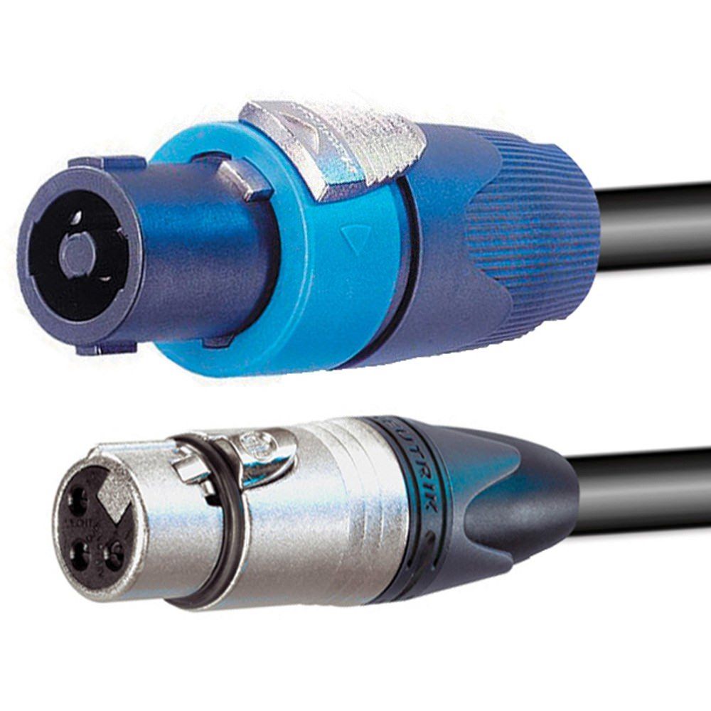 Speakon Plug To Female XLR Plug 5 Metre Cable Length